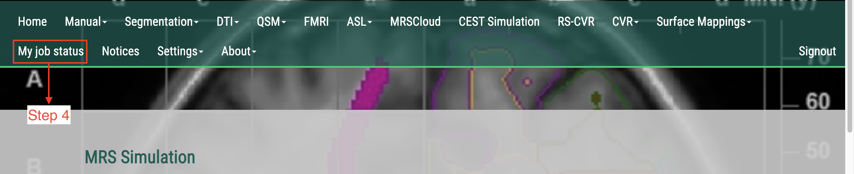 MRSCloud configuration interface